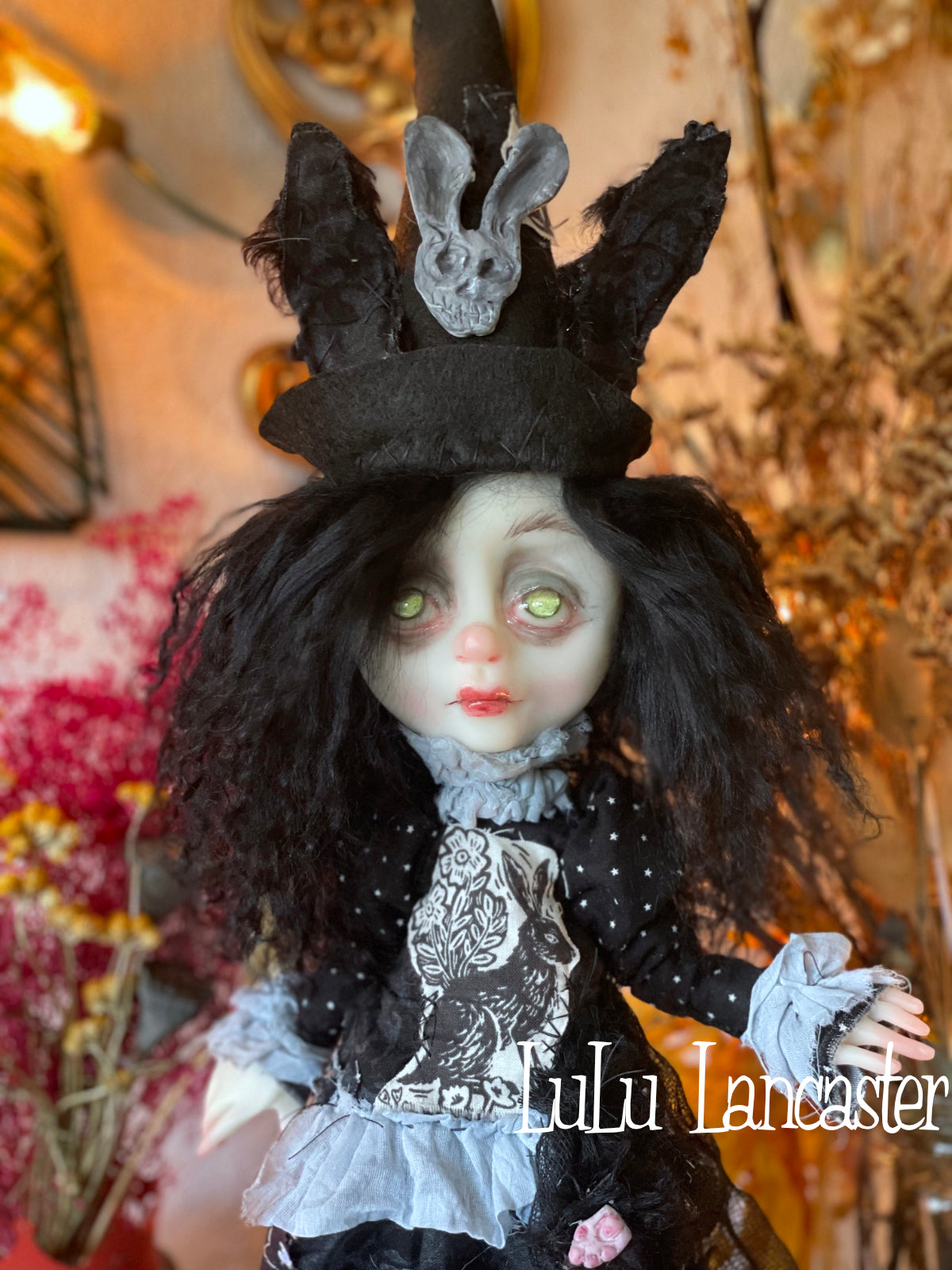 The Black Rabbit Witch Original LuLu Lancaster Art Doll