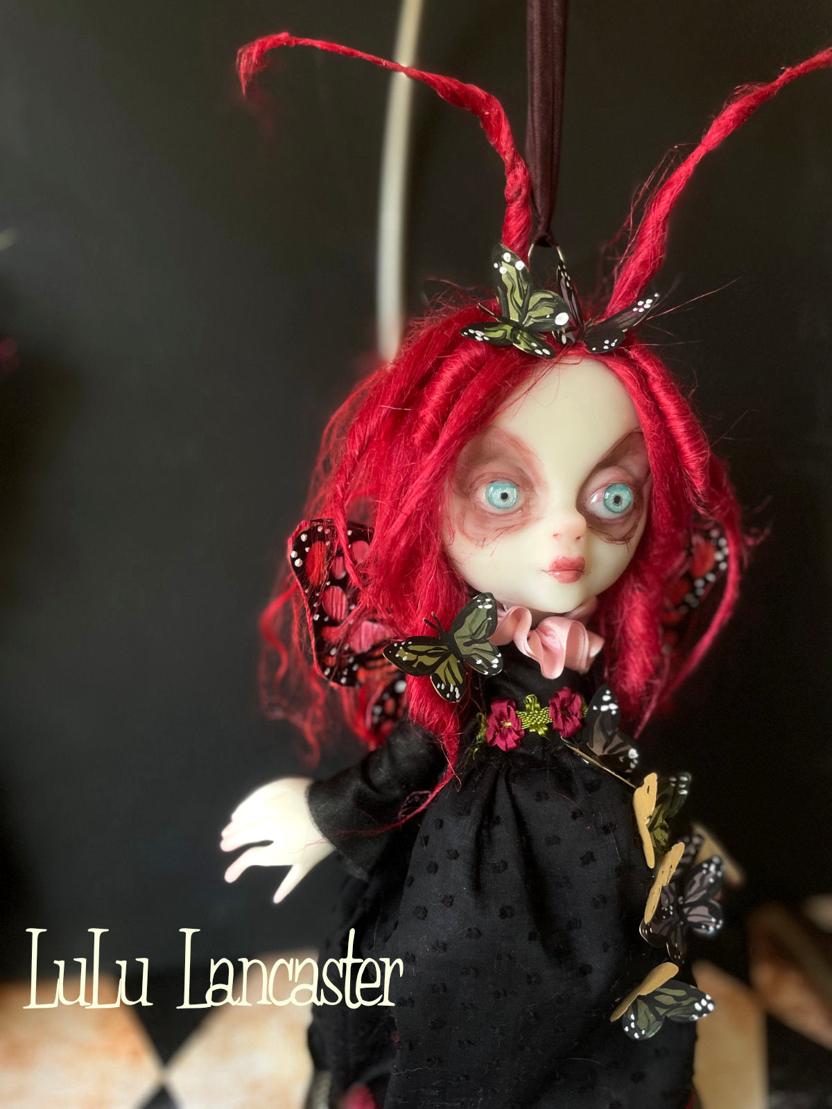 Mini Hanging Butterfly Aras Original LuLu Lancaster Art Doll