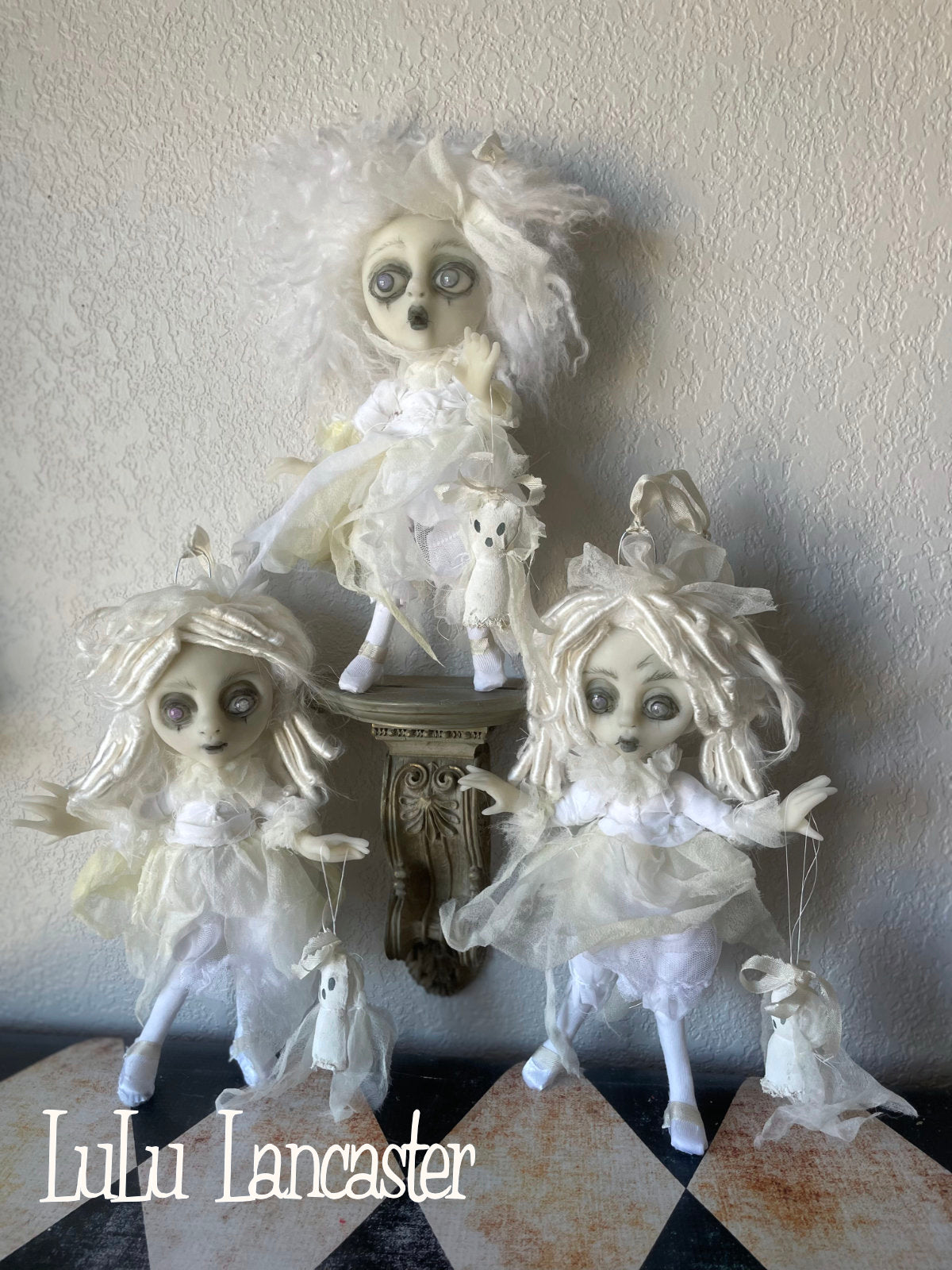Mini hanging Ghostie Bop Original LuLu Lancaster Art Doll