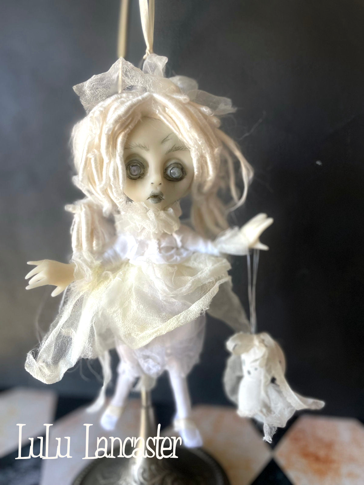 Mini hanging Ghostie Boo Original LuLu Lancaster Art Doll