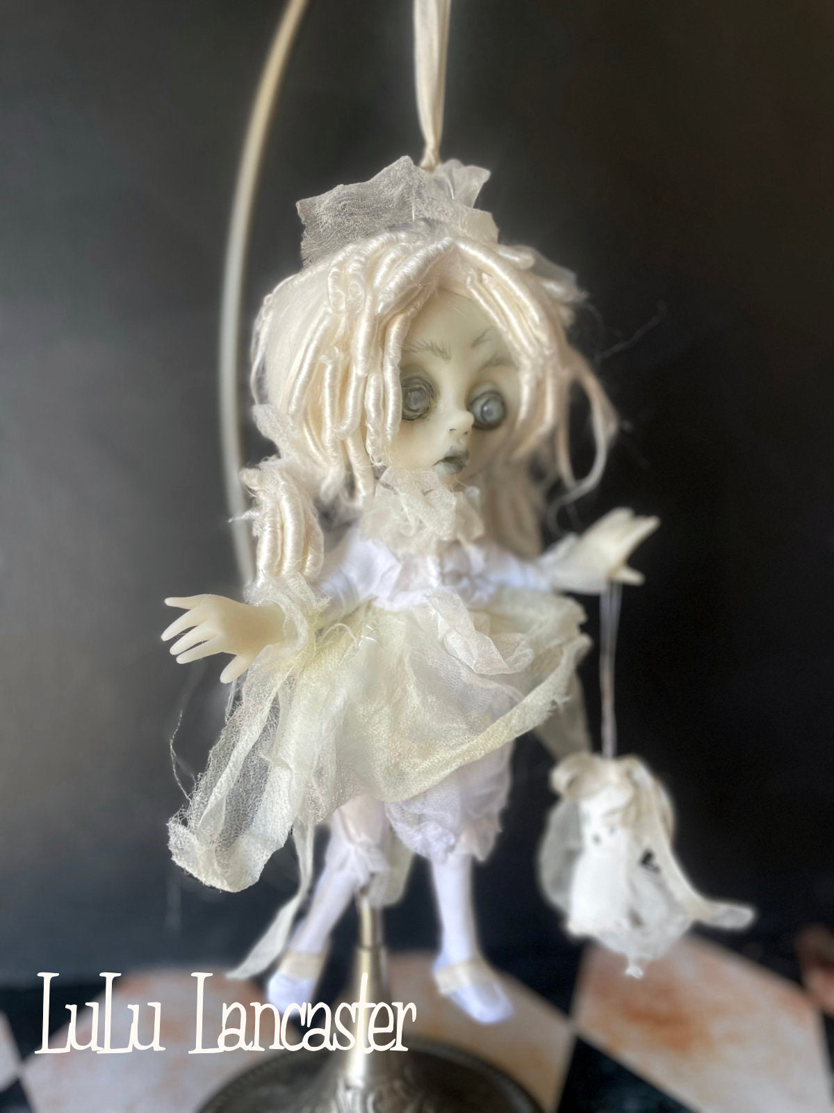 Mini hanging Ghostie Boo Original LuLu Lancaster Art Doll