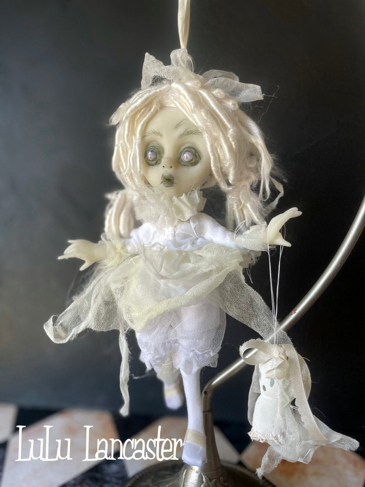 Mini hanging Ghostie Boo Original LuLu Lancaster Art Doll