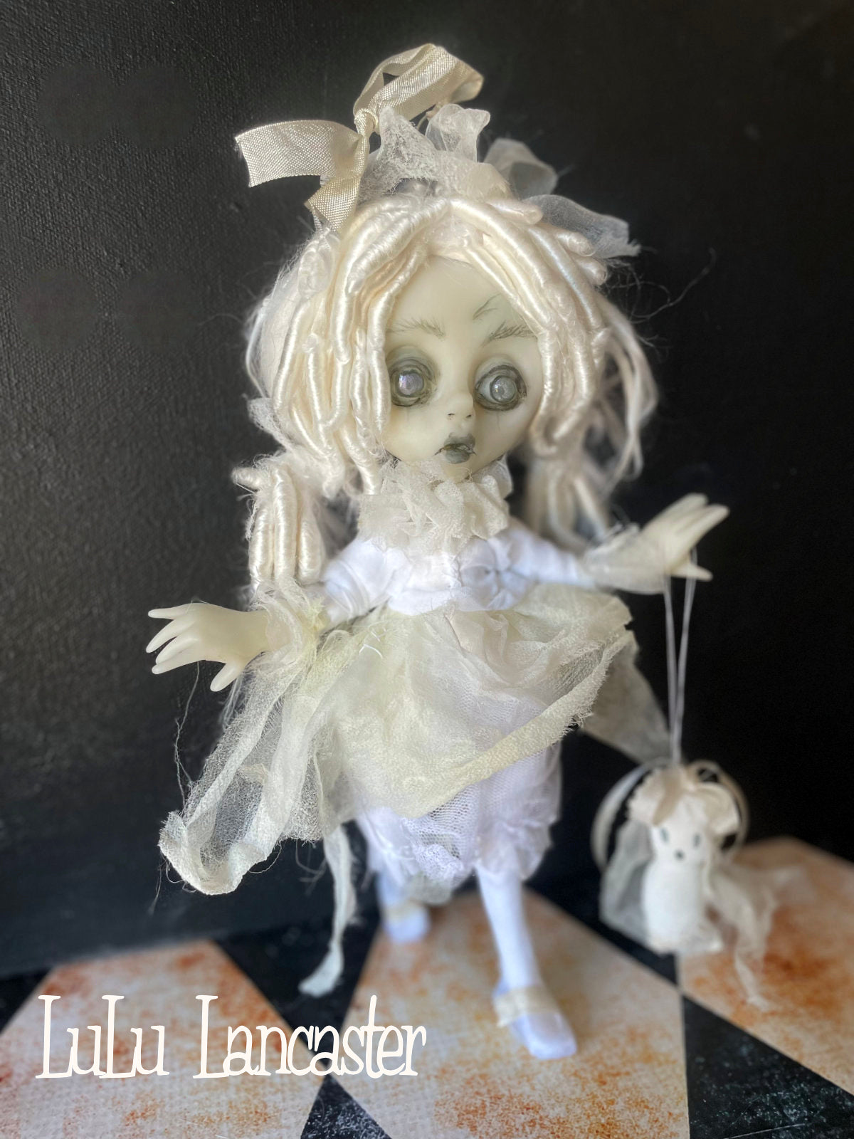 Mini hanging Ghostie Boo Original LuLu Lancaster Art Doll