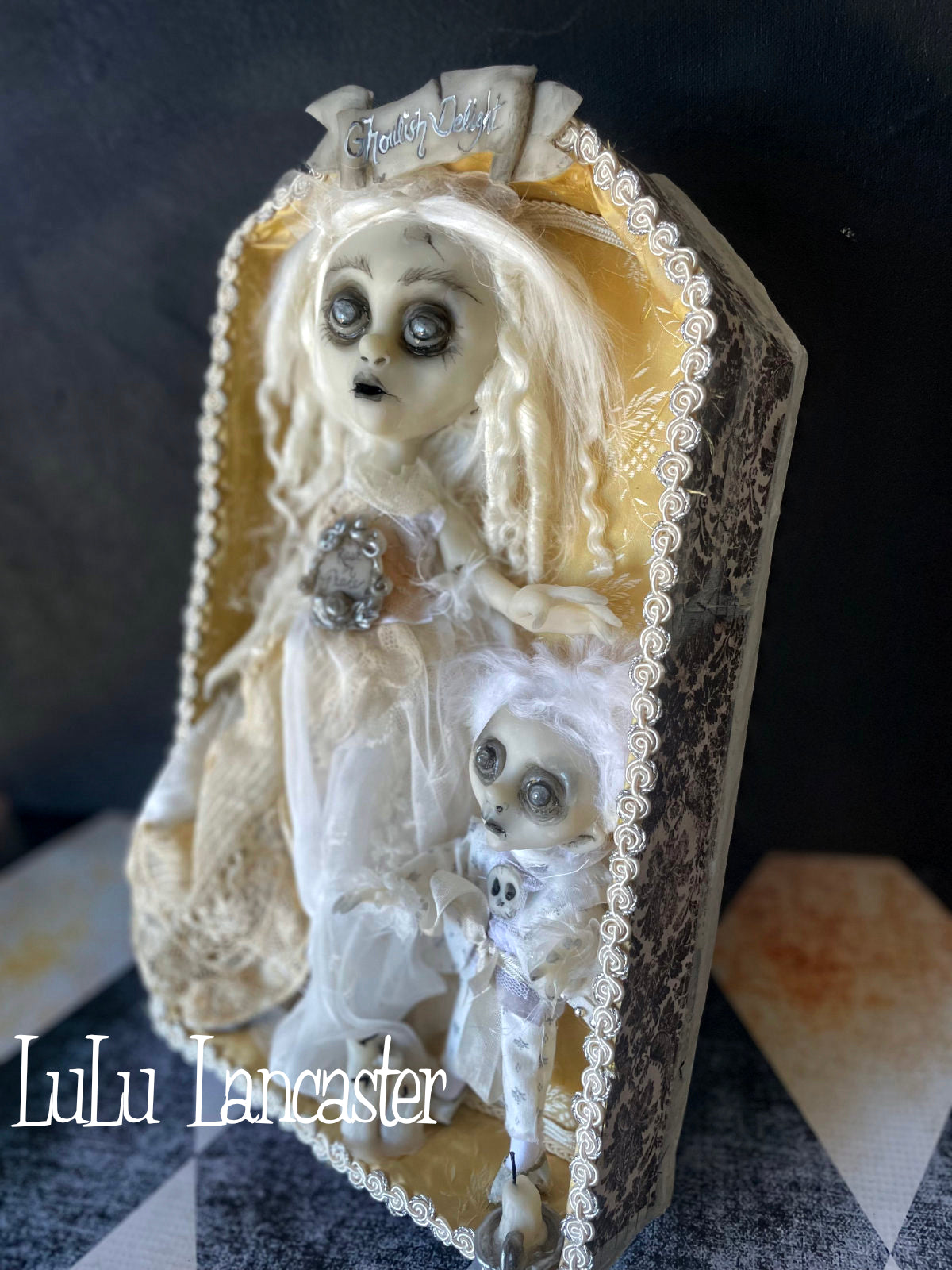 Ghoulish Delight Boxed ghosts Original LuLu Lancaster Art Doll