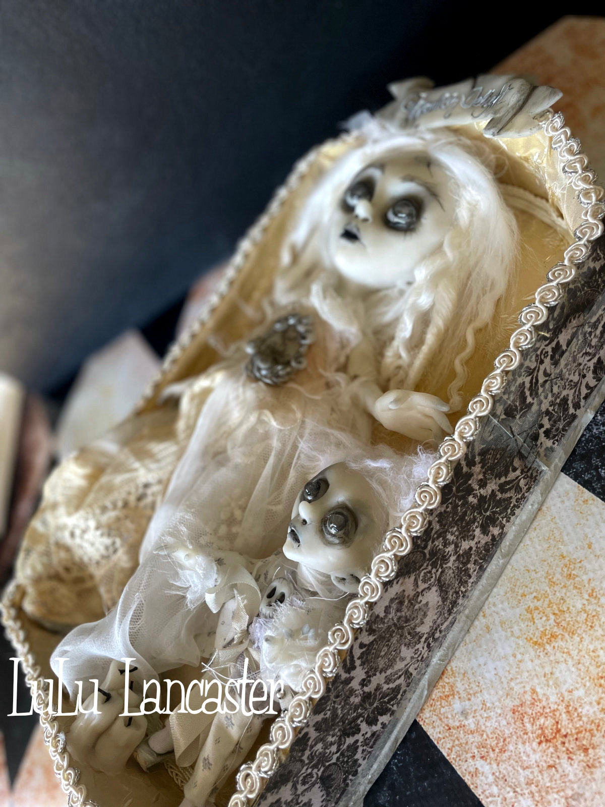 Ghoulish Delight Boxed ghosts Original LuLu Lancaster Art Doll