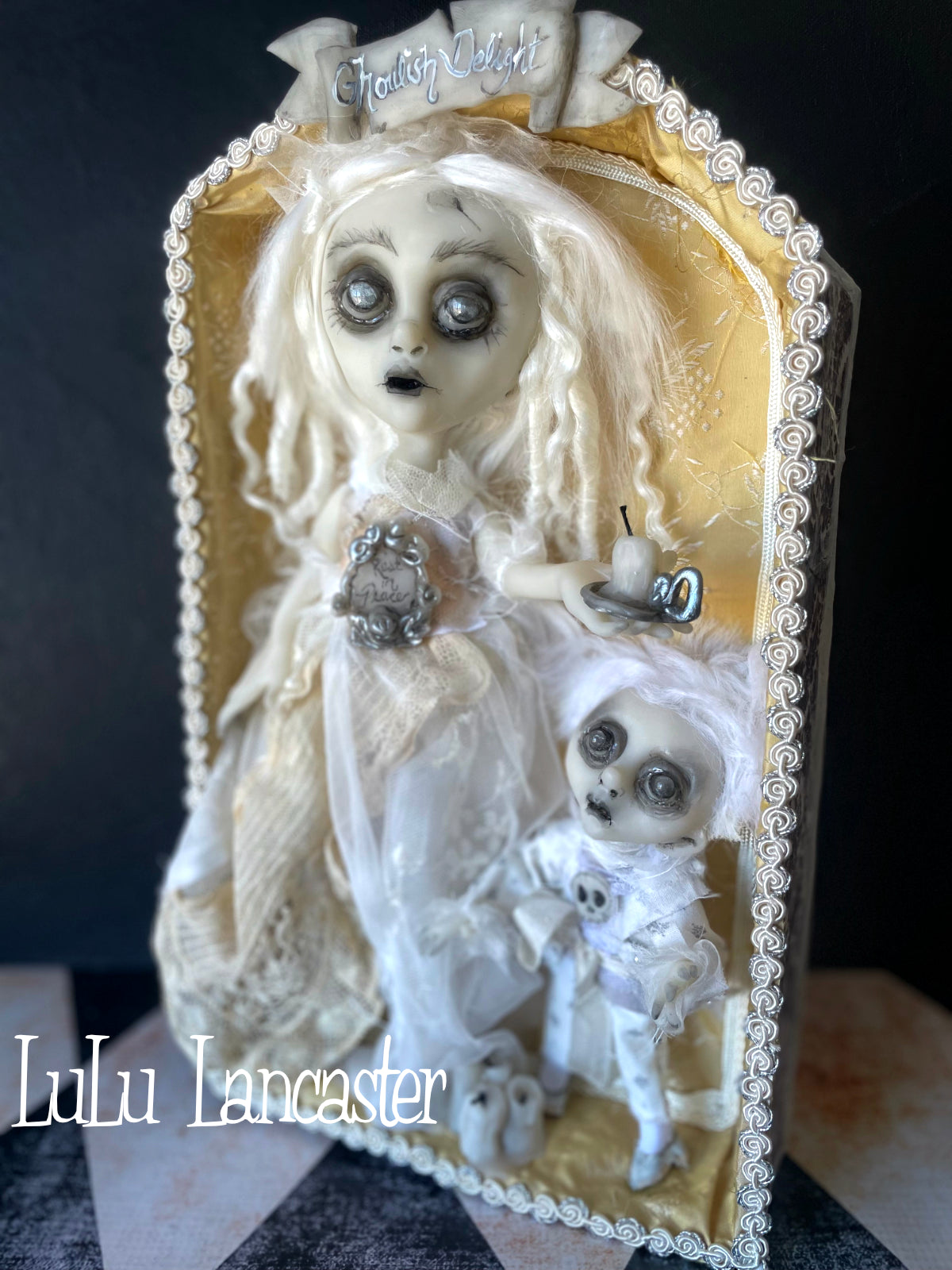 Ghoulish Delight Boxed ghosts Original LuLu Lancaster Art Doll