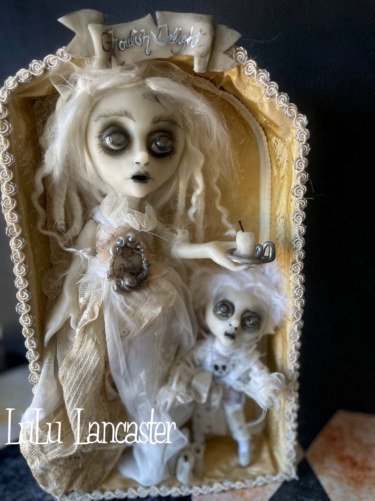 Ghoulish Delight Boxed ghosts Original LuLu Lancaster Art Doll
