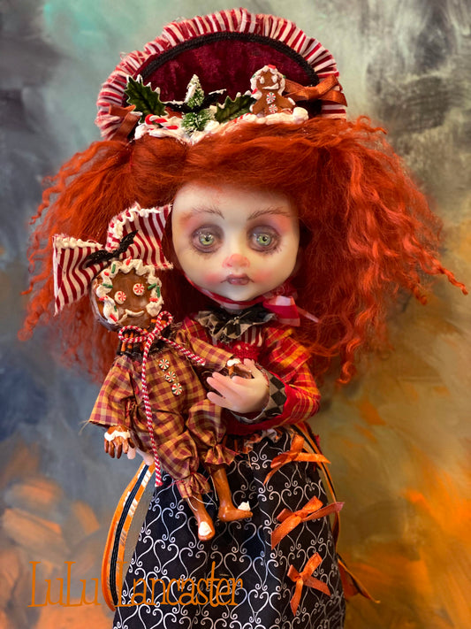 Gretel Gingerbread Goth Holiday Original LuLu Lancaster Art Doll
