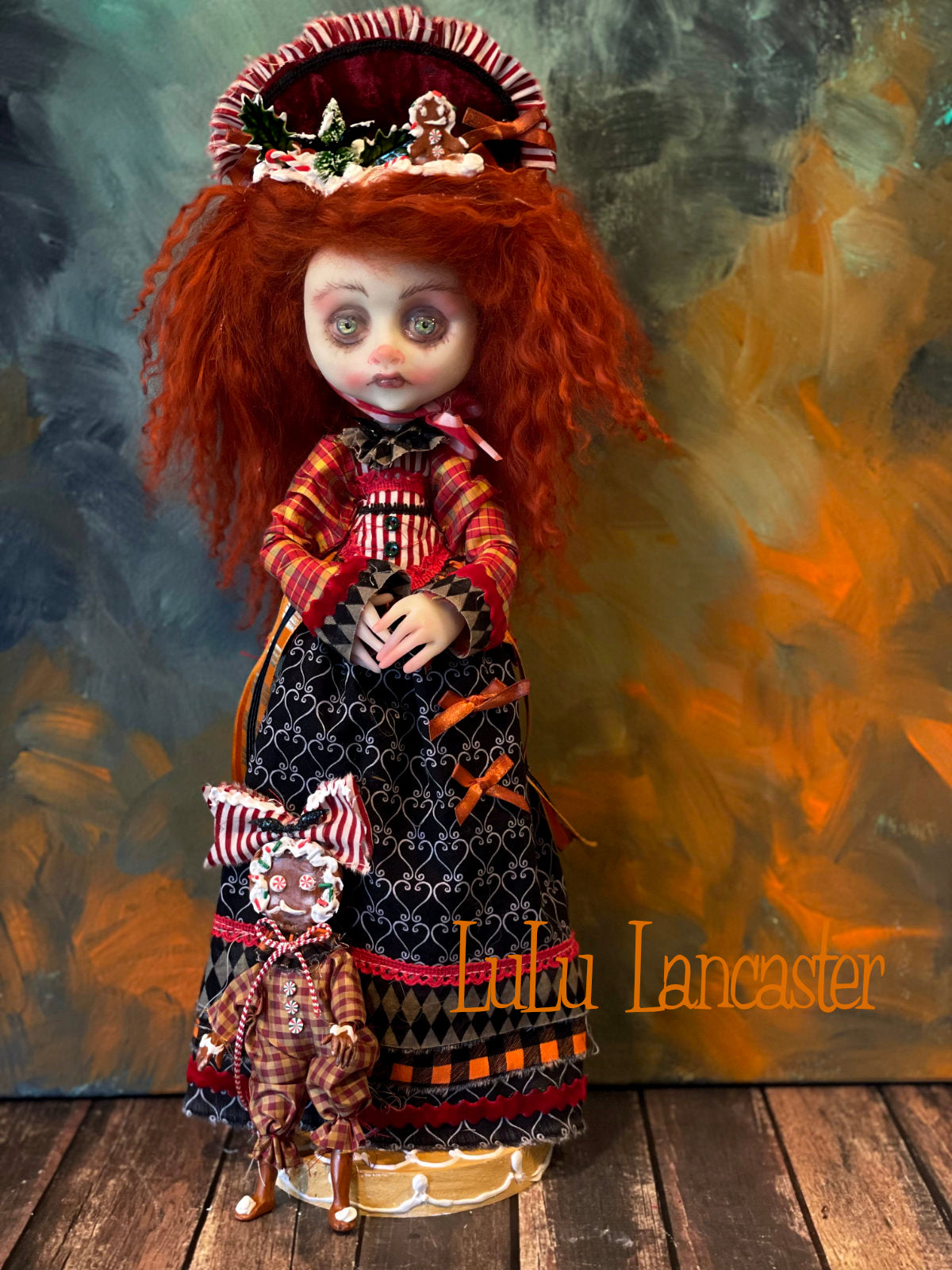 Gretel Gingerbread Goth Holiday Original LuLu Lancaster Art Doll