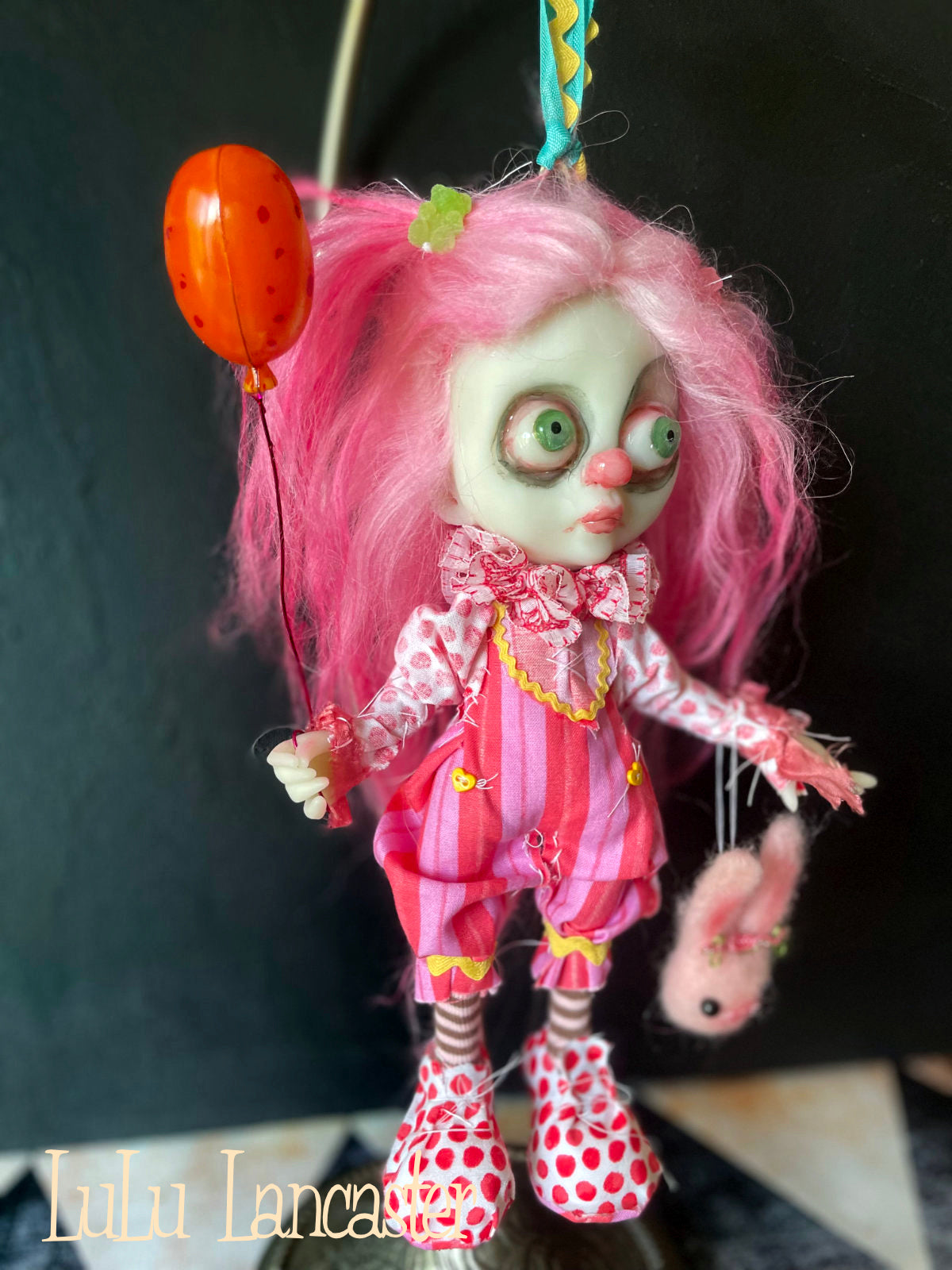 JoPoP clown Mini hanging Original LuLu Lancaster Art Doll