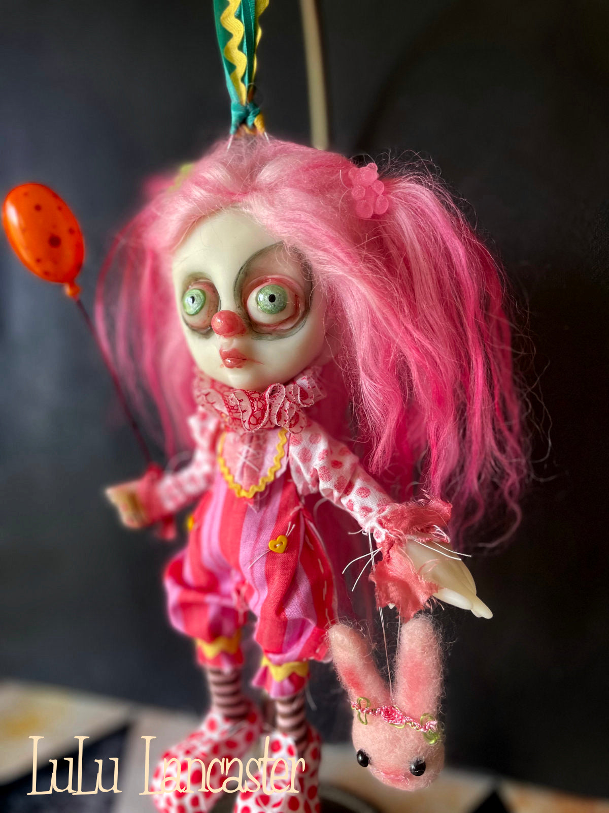 JoPoP clown Mini hanging Original LuLu Lancaster Art Doll