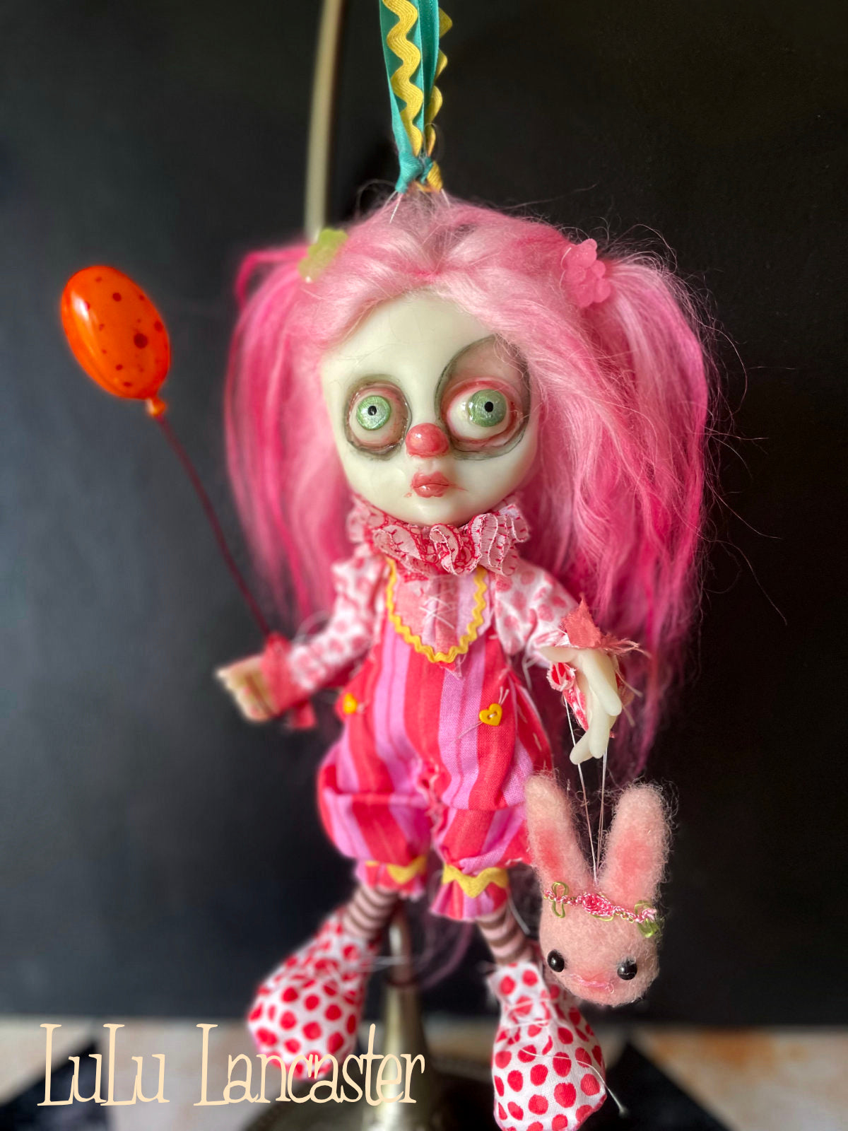 JoPoP clown Mini hanging Original LuLu Lancaster Art Doll