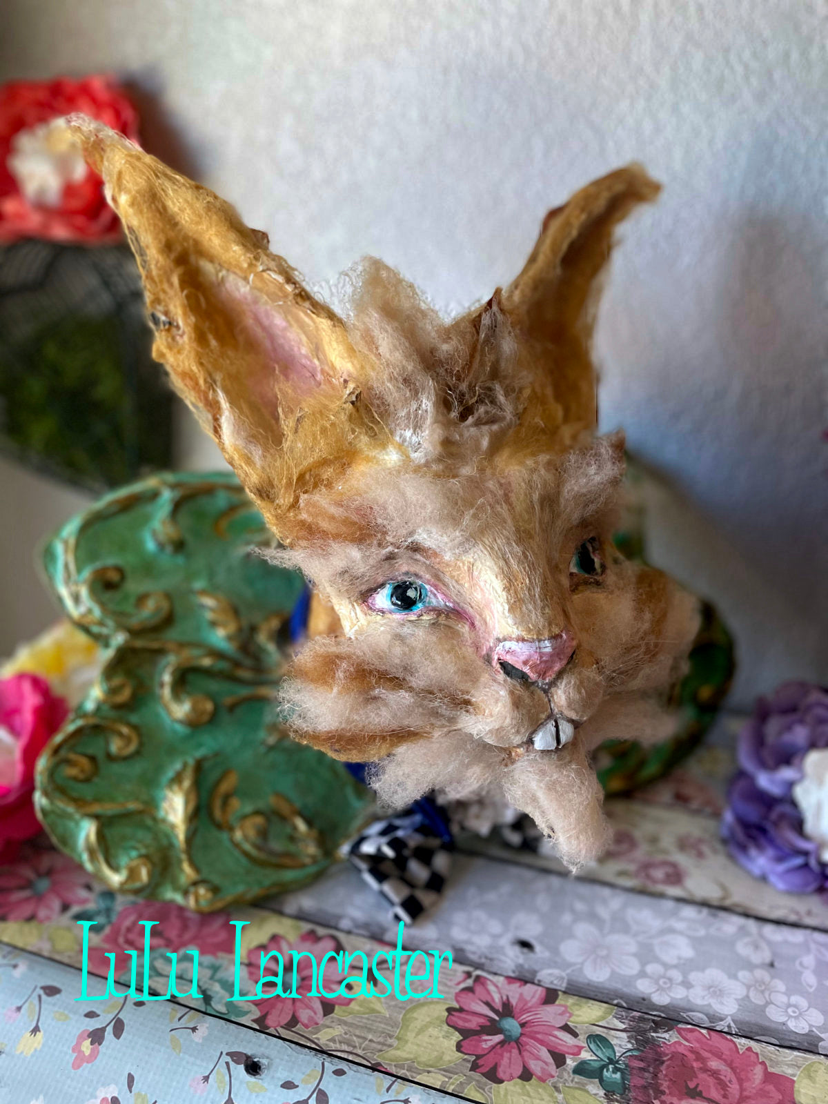 MaRcH HaRe wall hanging Faux taxidermy LuLu's Wonderland Original LuLu Lancaster Art