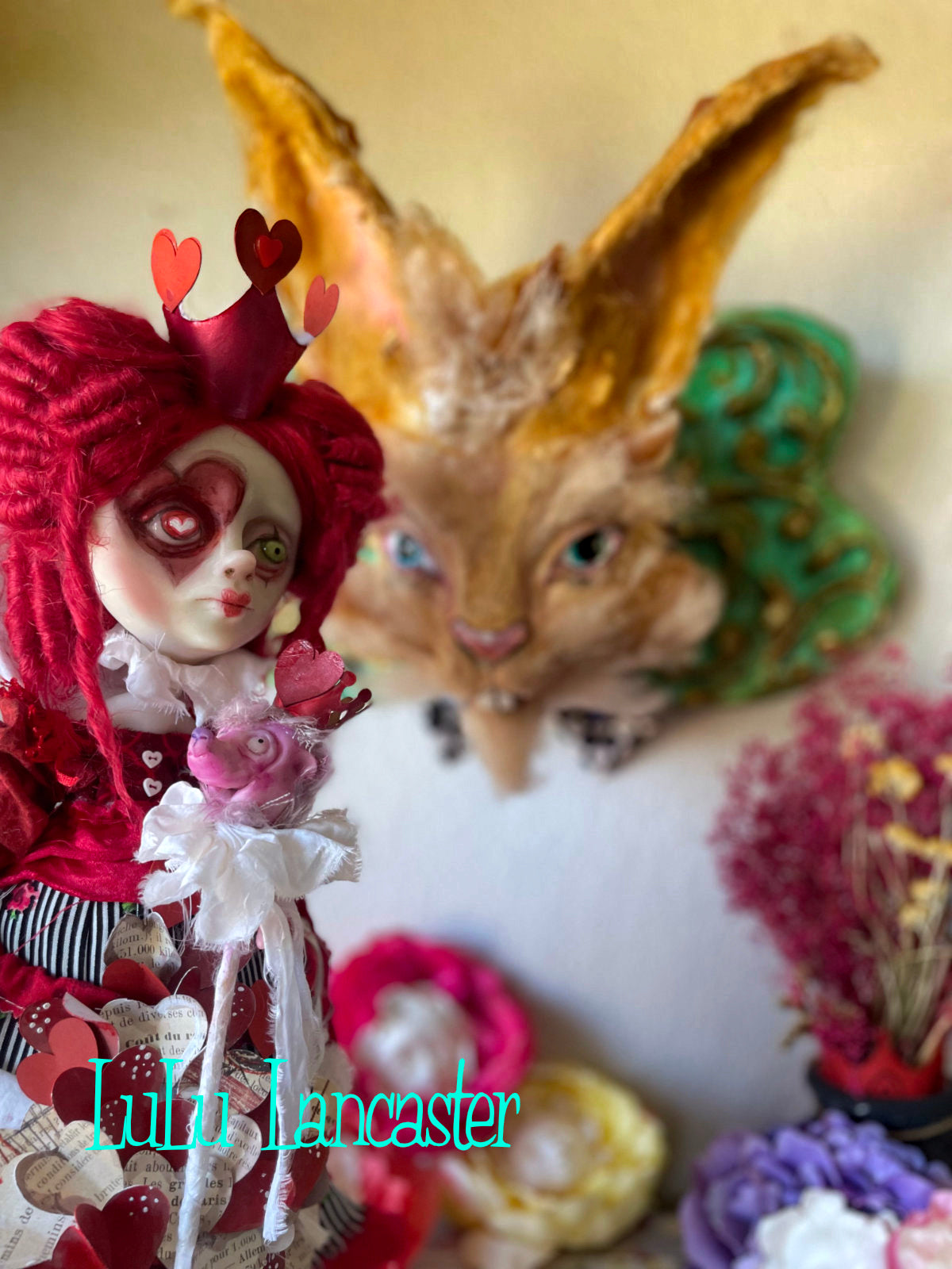 MaRcH HaRe wall hanging Faux taxidermy LuLu's Wonderland Original LuLu Lancaster Art