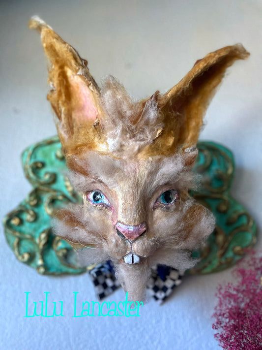 MaRcH HaRe wall hanging Faux taxidermy LuLu's Wonderland Original LuLu Lancaster Art