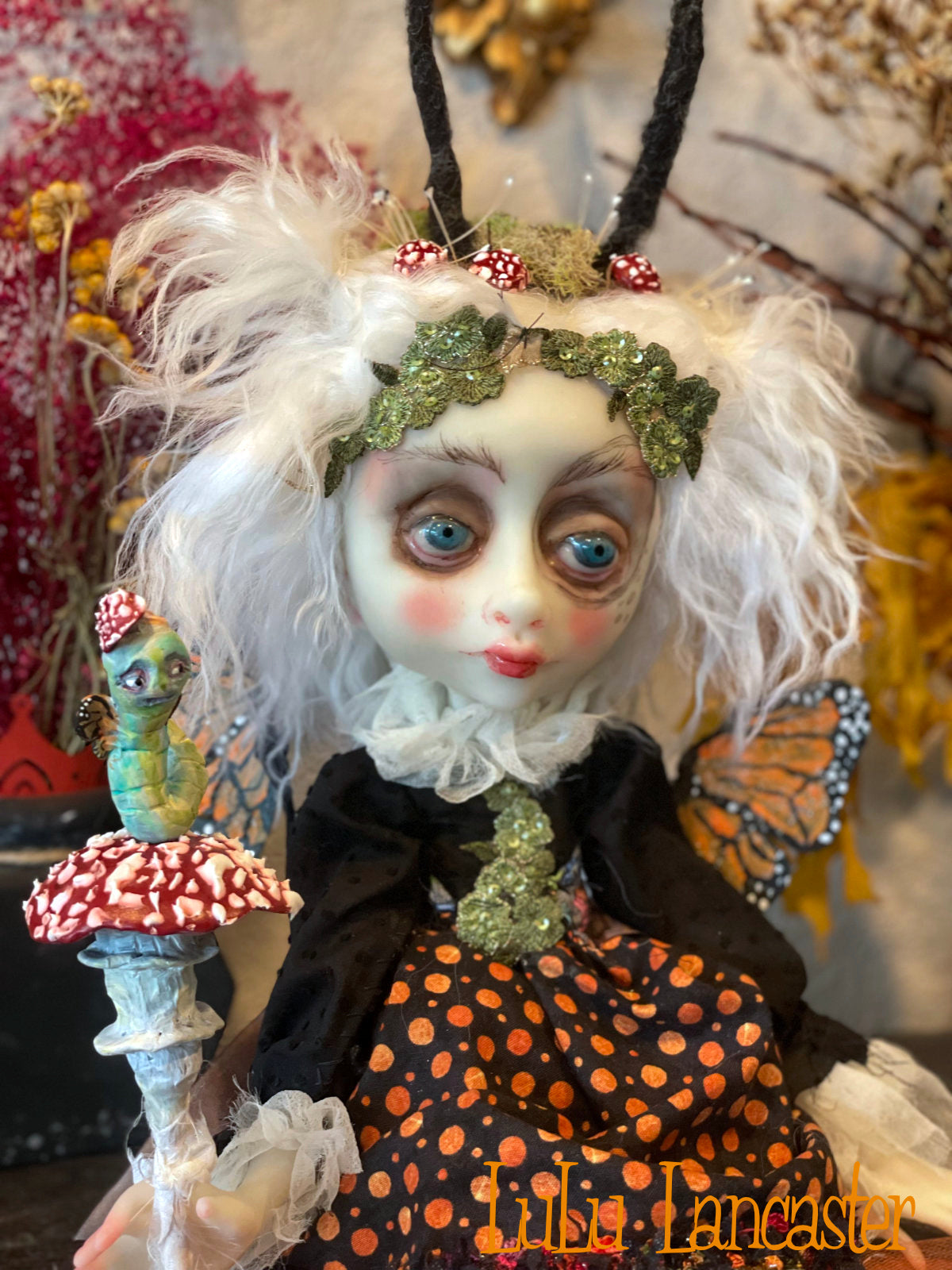 Mavis the Monarch Butterfly fairy Original LuLu Lancaster Art Doll