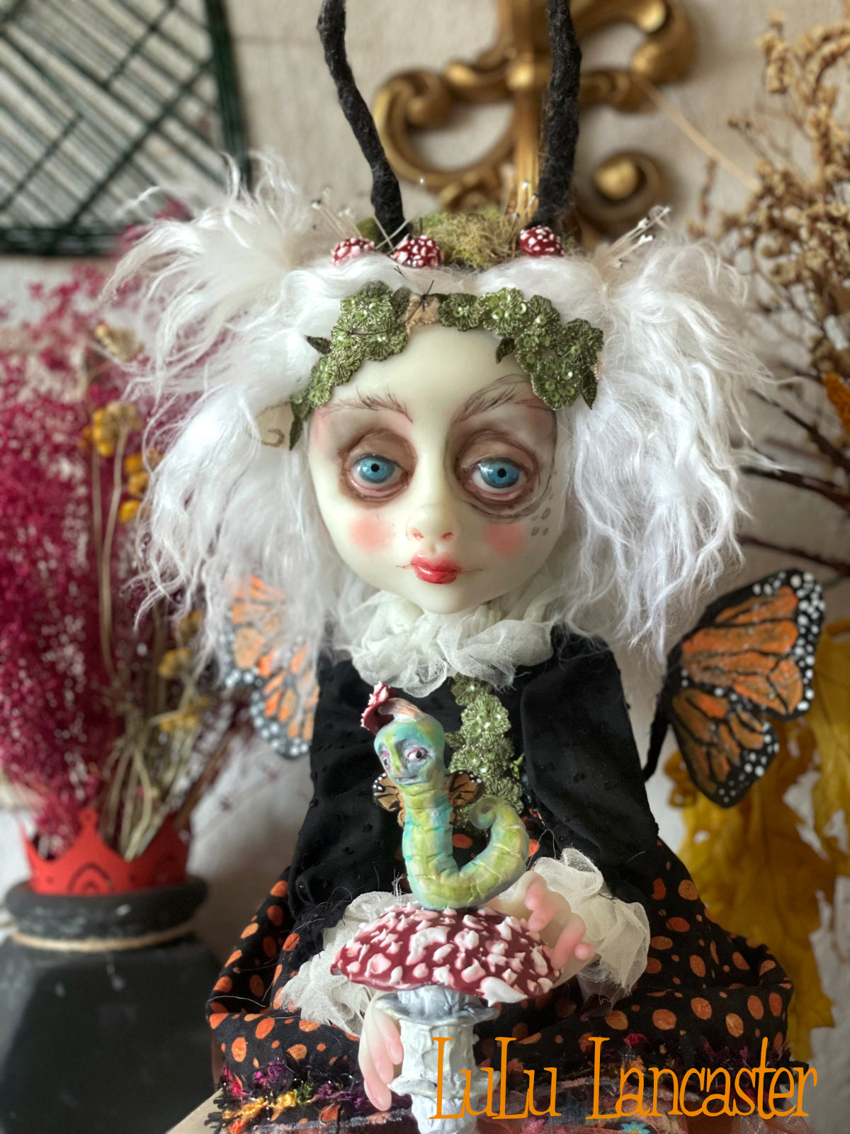 Mavis the Monarch Butterfly fairy Original LuLu Lancaster Art Doll