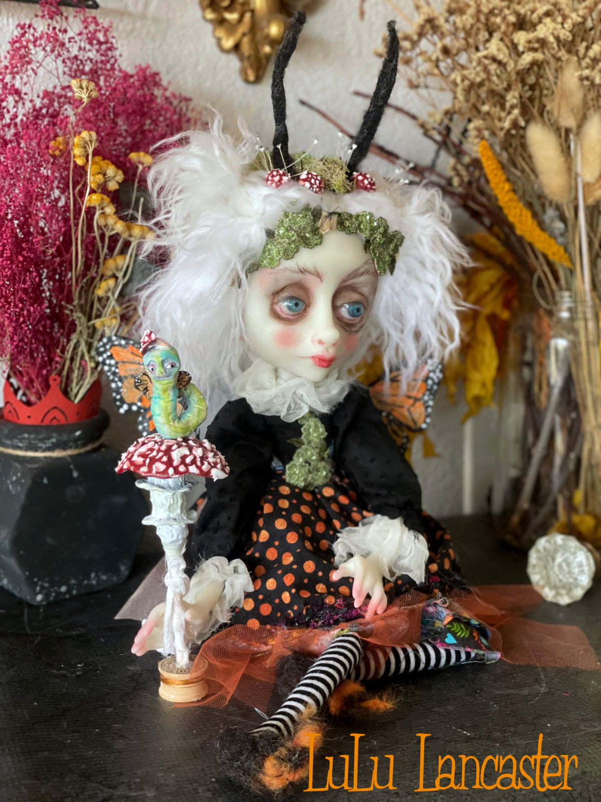 Mavis the Monarch Butterfly fairy Original LuLu Lancaster Art Doll