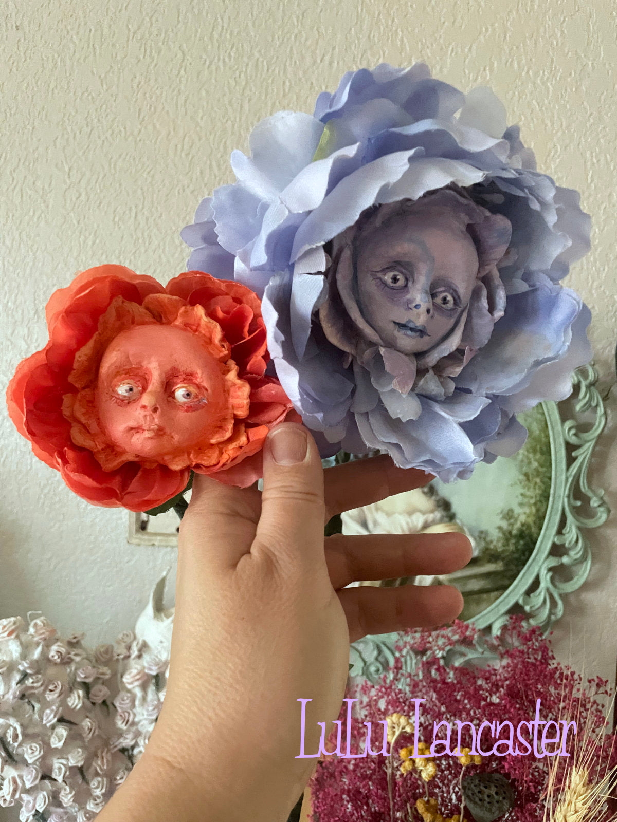 Peony Flowers in LuLu's Wonderland Original LuLu Lancaster Art Doll