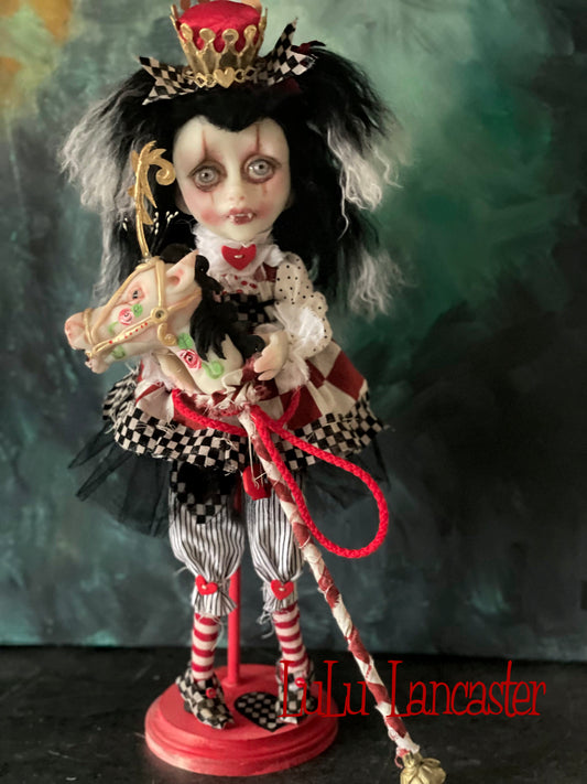 Queenie and her Carousel Stick pony Valloween Vampire Original LuLu Lancaster Art Doll
