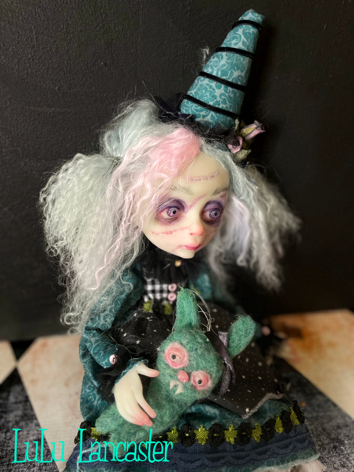 Stasia Stitches sad Goth Original LuLu Lancaster Art Doll