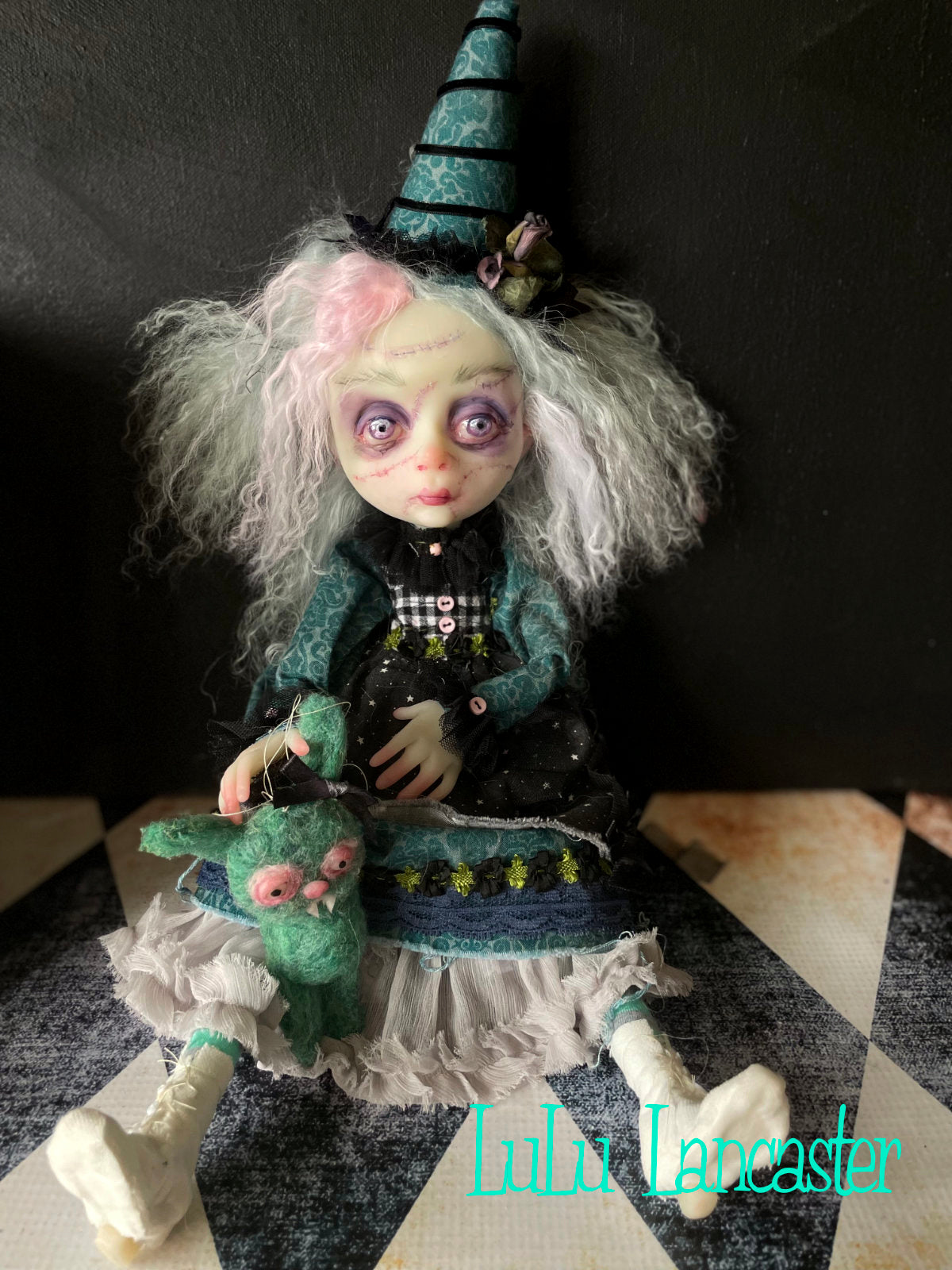 Stasia Stitches sad Goth Original LuLu Lancaster Art Doll