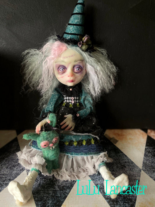 Stasia Stitches sad Goth Original LuLu Lancaster Art Doll