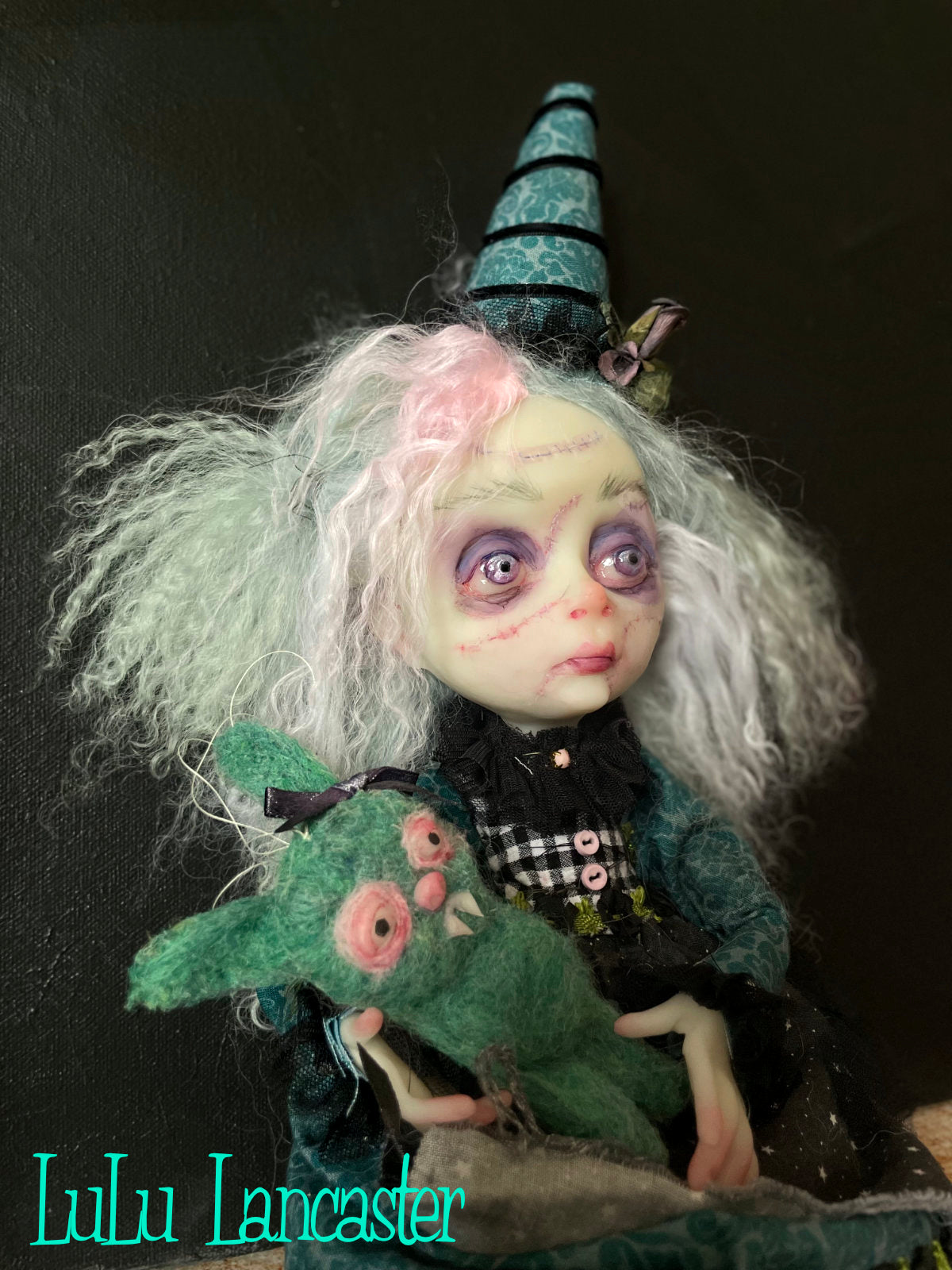 Stasia Stitches sad Goth Original LuLu Lancaster Art Doll