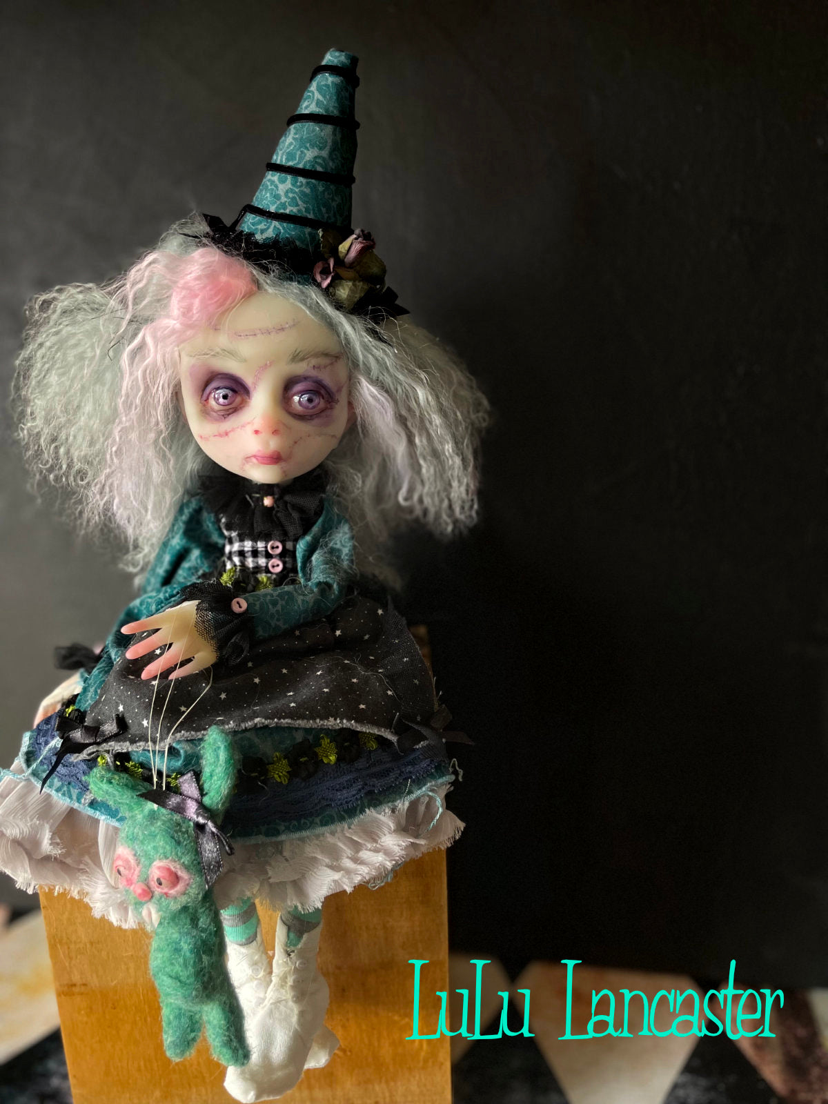 Stasia Stitches sad Goth Original LuLu Lancaster Art Doll