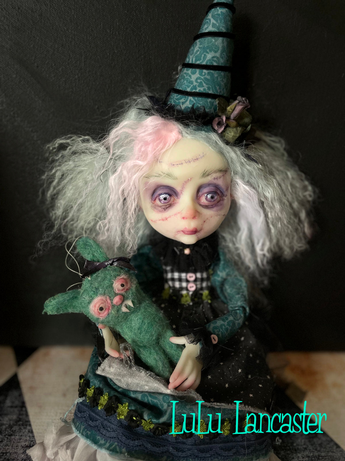 Stasia Stitches sad Goth Original LuLu Lancaster Art Doll