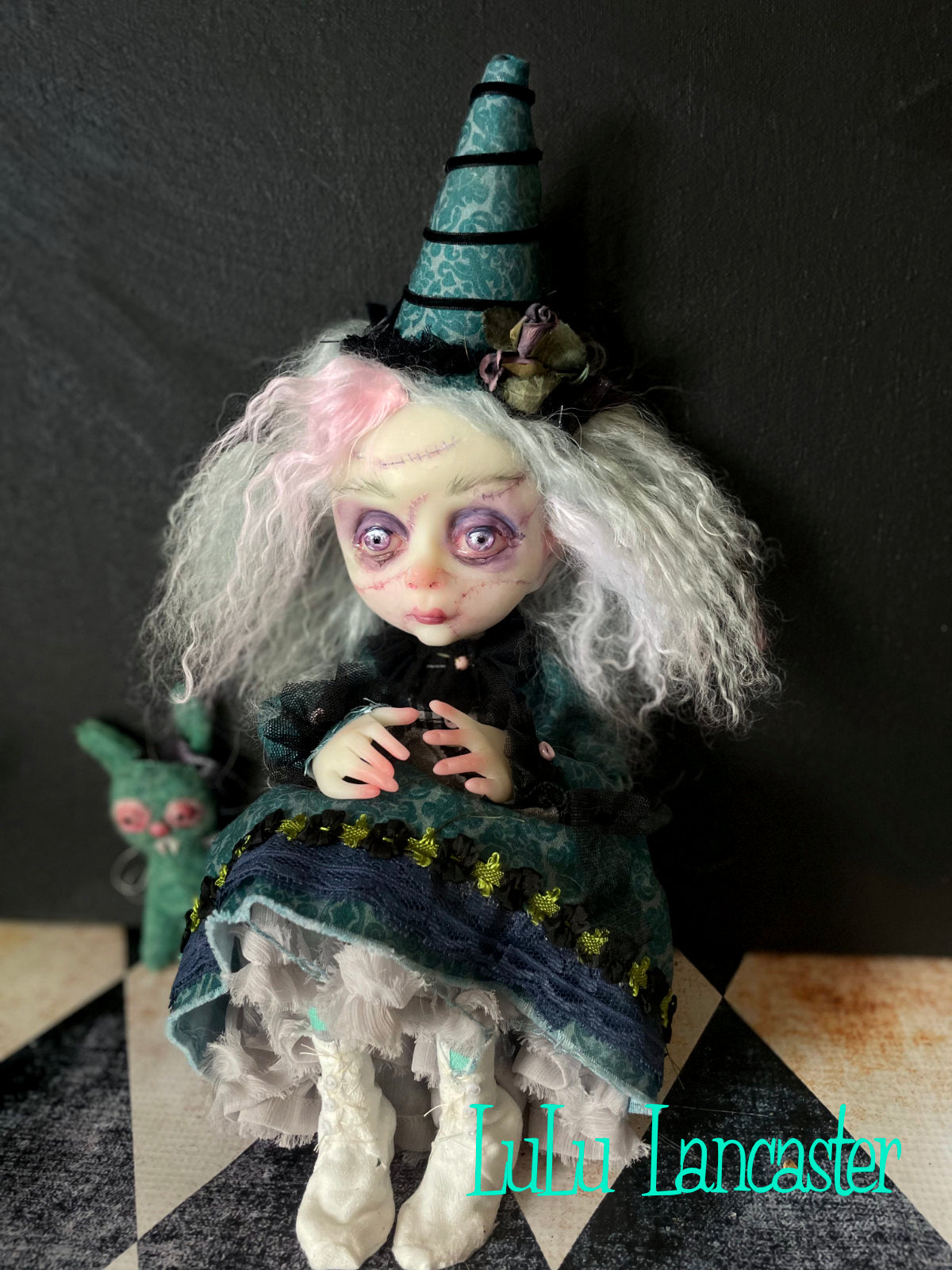 Stasia Stitches sad Goth Original LuLu Lancaster Art Doll