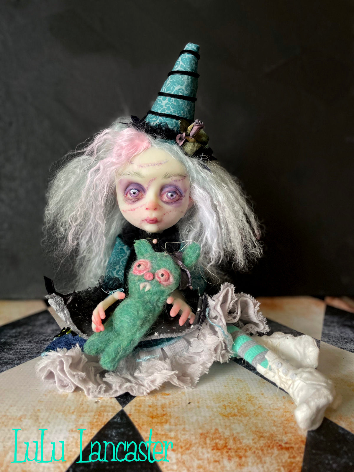 Stasia Stitches sad Goth Original LuLu Lancaster Art Doll